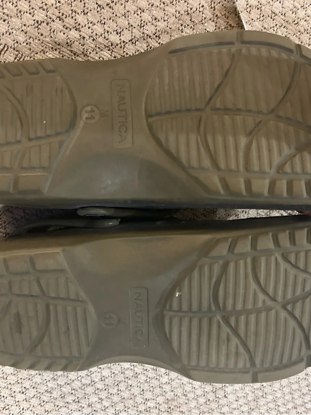 Nautica Olive Green Camo Clog Sandals with Rear Strap